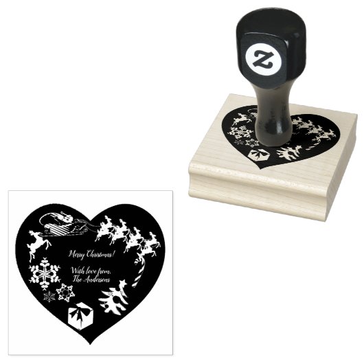Das Rentierherz des Weihnachtsmanns bildet die Bri Gummistempel (Stempel)