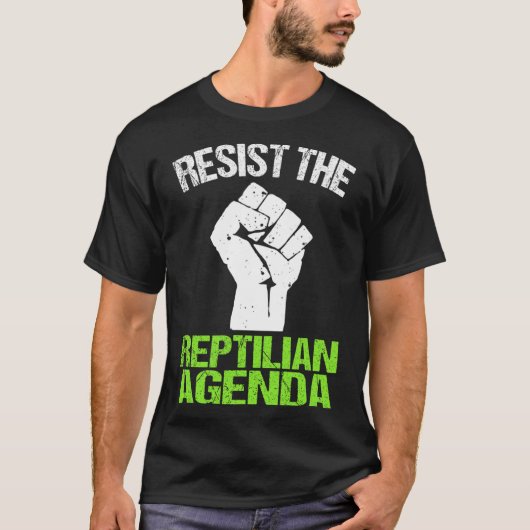 Das Reptilian Agenda T-Shirt widerstehen (Vorderseite)