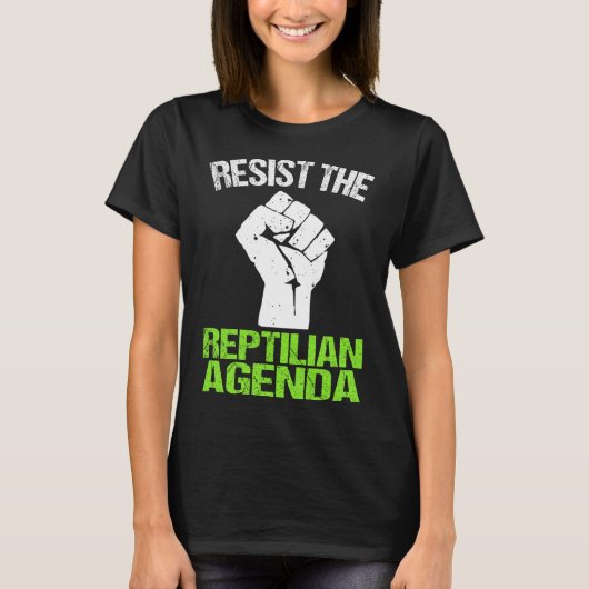 Das Reptilian Agenda T-Shirt widerstehen (Vorderseite)