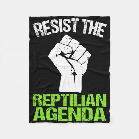 Das Reptilian Agenda T-Shirt widerstehen Fleecedecke (Vorderseite)