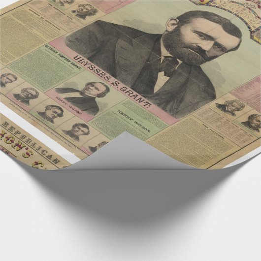Das republikanische Diagramm Ulysses S. Grant Geschenkpapier (Ecke)