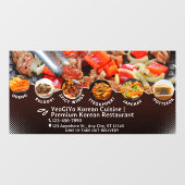 Das Restaurant Advert mit koreanischer Küche indiv Fensteraufkleber (Blatt)