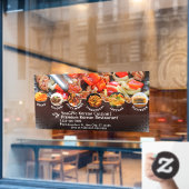 Das Restaurant Advert mit koreanischer Küche indiv Fensteraufkleber (Café-Fenster)