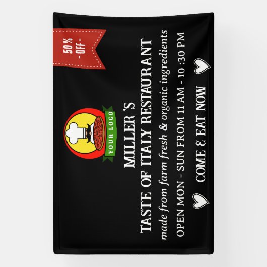 Das Restaurant "Black Custom" Café Bar & Grill Banner (Vertikal)