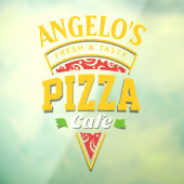 Das Restaurant "Fresh Hot Pizza Café" Fensteraufkleber (Blatt 3)