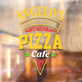 Das Restaurant "Fresh Hot Pizza Café" Fensteraufkleber