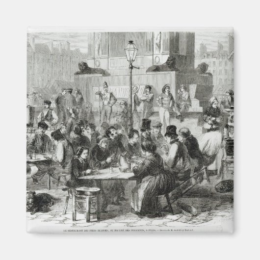 Das Restaurant mit nassen Füßen Magnet (Vorne)