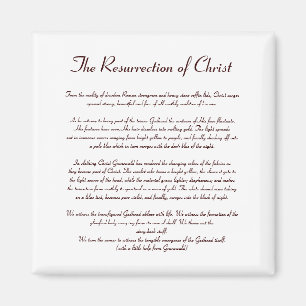 Das Resurection von Christus-Magneten - Text Magnet