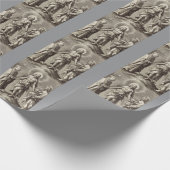 Das Retreen Christ steht auf einem Hügel Geschenkpapier (Ecke)