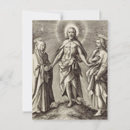 Das Retreen Christ steht auf einem Hügel Postkarte