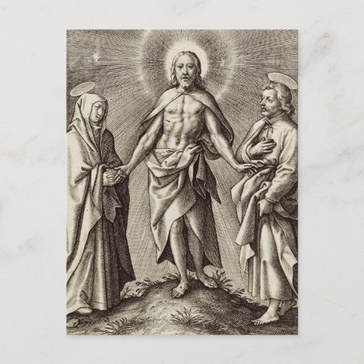 Das Retreen Christ steht auf einem Hügel Postkarte (Vorderseite)