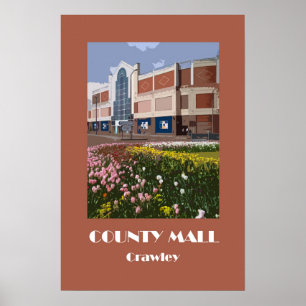 Das retro-ähnliche Plakat Crawley Zwanzigerjahre
