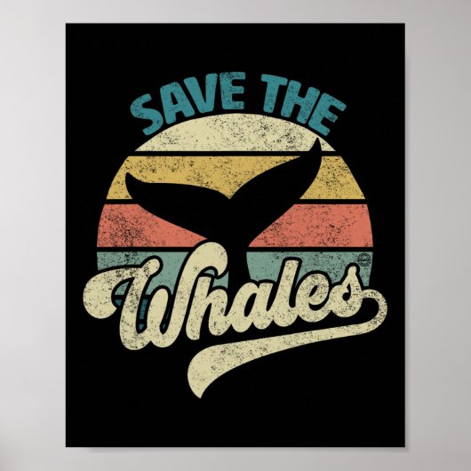 Das Retro der Wale gerettet Poster (Vorne)