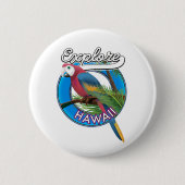 Das Retro-Logo von Hawaii entdecken Button (Vorderseite)