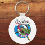 Das Retro-Logo von Hawaii entdecken Schlüsselanhänger (Vorderseite)