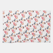 Das Retro Mädchen u. der Junge des Valentinsgrußes Küchentuch (Horizontal)