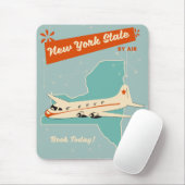 Das Retro-Poster des New Yorker Staat. Mousepad (Mit Mouse)