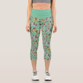 Das Retro-Stickermuster der Goonies Capri Leggings (Vorderseite)