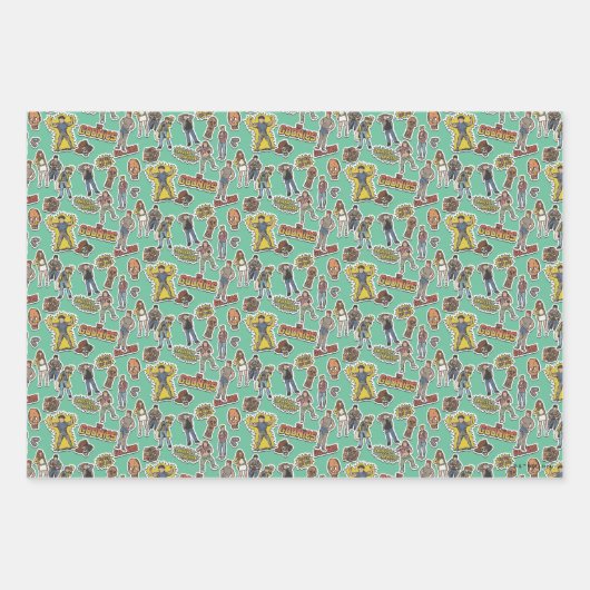 Das Retro-Stickermuster der Goonies Geschenkpapier Set (Vorderseite)