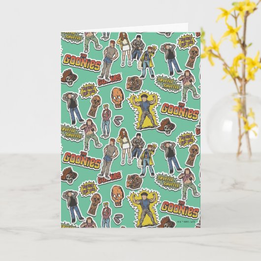 Das Retro-Stickermuster der Goonies Karte (Gelbe Blume)