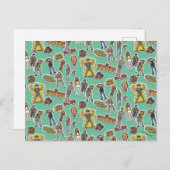 Das Retro-Stickermuster der Goonies Postkarte (Vorne/Hinten)