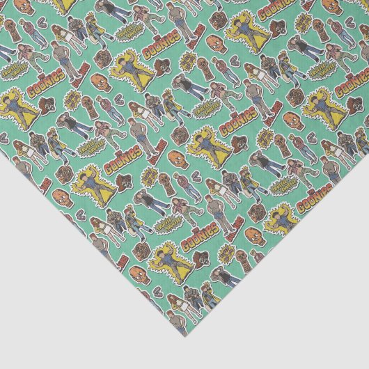 Das Retro-Stickermuster der Goonies Seidenpapier (Ausschnitt)