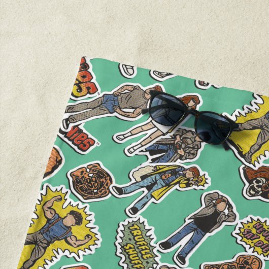 Das Retro-Stickermuster der Goonies Strandtuch (Beispiel)