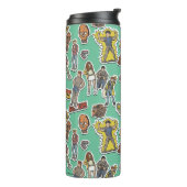 Das Retro-Stickermuster der Goonies Thermosbecher (Nach links gedreht)