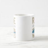Das Retro-Surfboard-Design der Waves Kaffeetasse (Mittel)