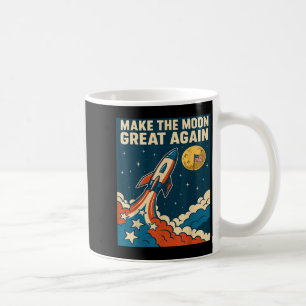 Das Retro-Zitat macht den Mond wieder zur Fahne Kaffeetasse