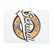 Das Retrologo für den Schulallauf Magnet (Horizontal)
