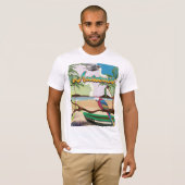 Das Retroposter der Insel Montserrat T-Shirt (Vorne ganz)