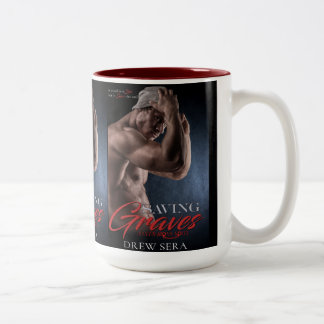 Das Retten des Grab-Bucheinbandes zeichnete vorbei Zweifarbige Tasse