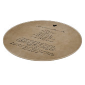 Das Rezept der Großmutter "Custom Family Keepake"  Schneidebrett (Ecke)