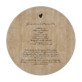 Das Rezept der Großmutter "Custom Family Keepake"  Schneidebrett (Vorderseite)