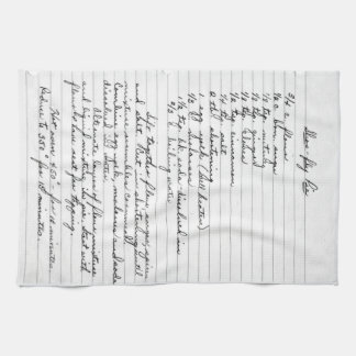 Das Rezept-Tuch der Großmutter Küchentuch