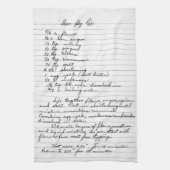 Das Rezept-Tuch der Großmutter Küchentuch (Vertikal)