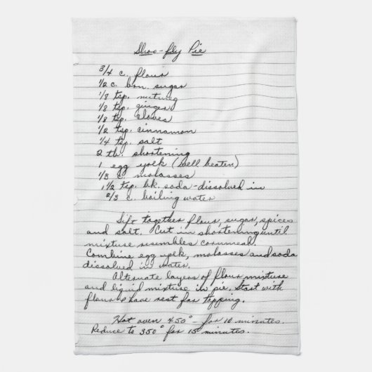 Das Rezept-Tuch der Großmutter Küchentuch (Vertikal)
