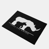 Das Rhino gerettet Fußmatte (Schrägansicht)