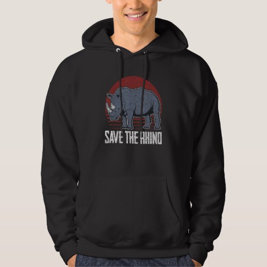 Das Rhino gerettet Hoodie (Vorderseite)