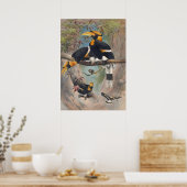 Das Rhinoceros Hornbill von Joseph Wolf Poster (Küche)