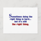 Das Richtige tun Postkarte (Vorderseite)