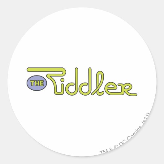 Das Riddler-Logo Grün Runder Aufkleber (Vorderseite)