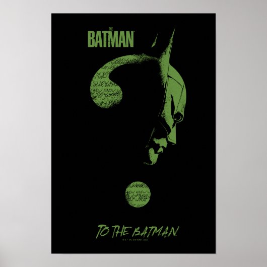 Das Riddler "To the Batman" Fragezeichen Poster (Vorne)