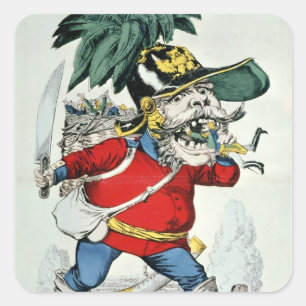 Das riesige deutsche Oger Quadratischer Aufkleber