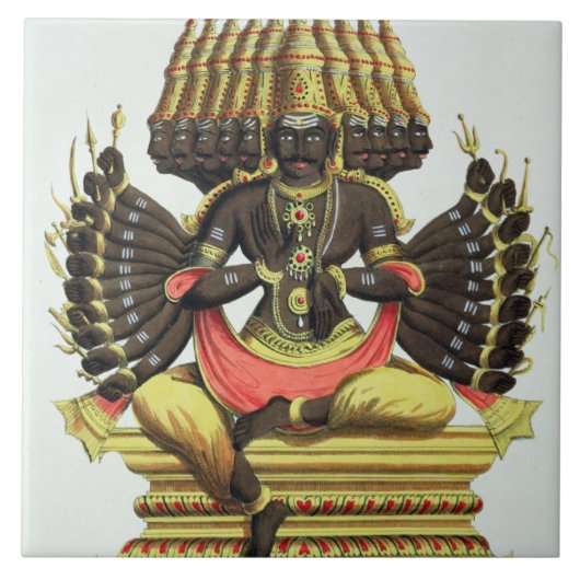 Das riesige Ravana (Farbelitho) Fliese (Vorderseite)