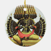 Das riesige Ravana (Farbelitho) Keramik Ornament (Hinten)