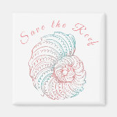 Das Riff rosa und Aquamarines Aquarellbewusstsein  Magnet (Vorne)