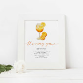 Das Ring Game Aperol Spritz Citrus Brautparty Poster