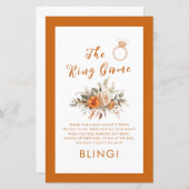 Das Ring Game Herbst Floral Brautparty Spiel (Vorne/Hinten)